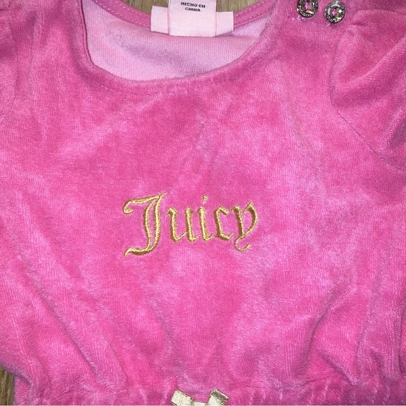 Juicy Couture Baby Pink Romper Outfit | 12 Months | Y2K - Picture 5 of 6